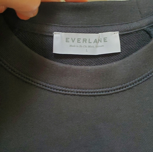 NWOT Everlane 100% Human Heavyweigt Sweatshirt Large Black & White - Picture 5 of 7